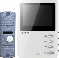 CTV-DP1400M Комплект цветного видеодомофона цв. корпуса - белый