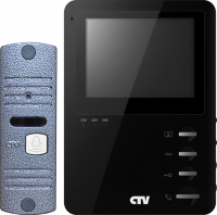 CTV-DP1400M Комплект цветного видеодомофона цв. корпуса - черный