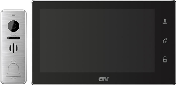 CTV-DP3701 Комплект видеодомофона цв. корпуса - черный